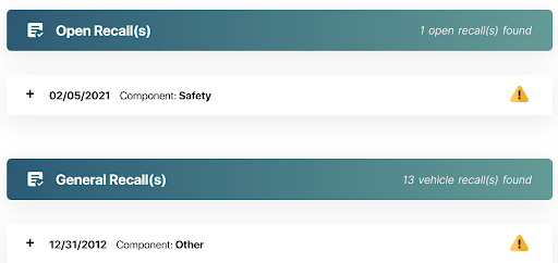 Chevrolet Recall Report