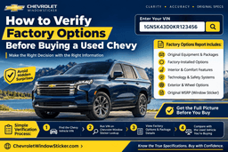 How to Verify Factory Options Before Buying a Used Chevy