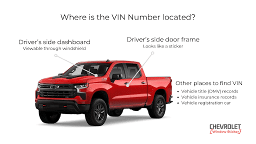 Where is the VIN Number on a Chevrolet?