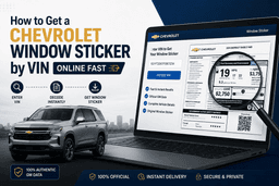 How to Get a Chevrolet Window Sticker by VIN